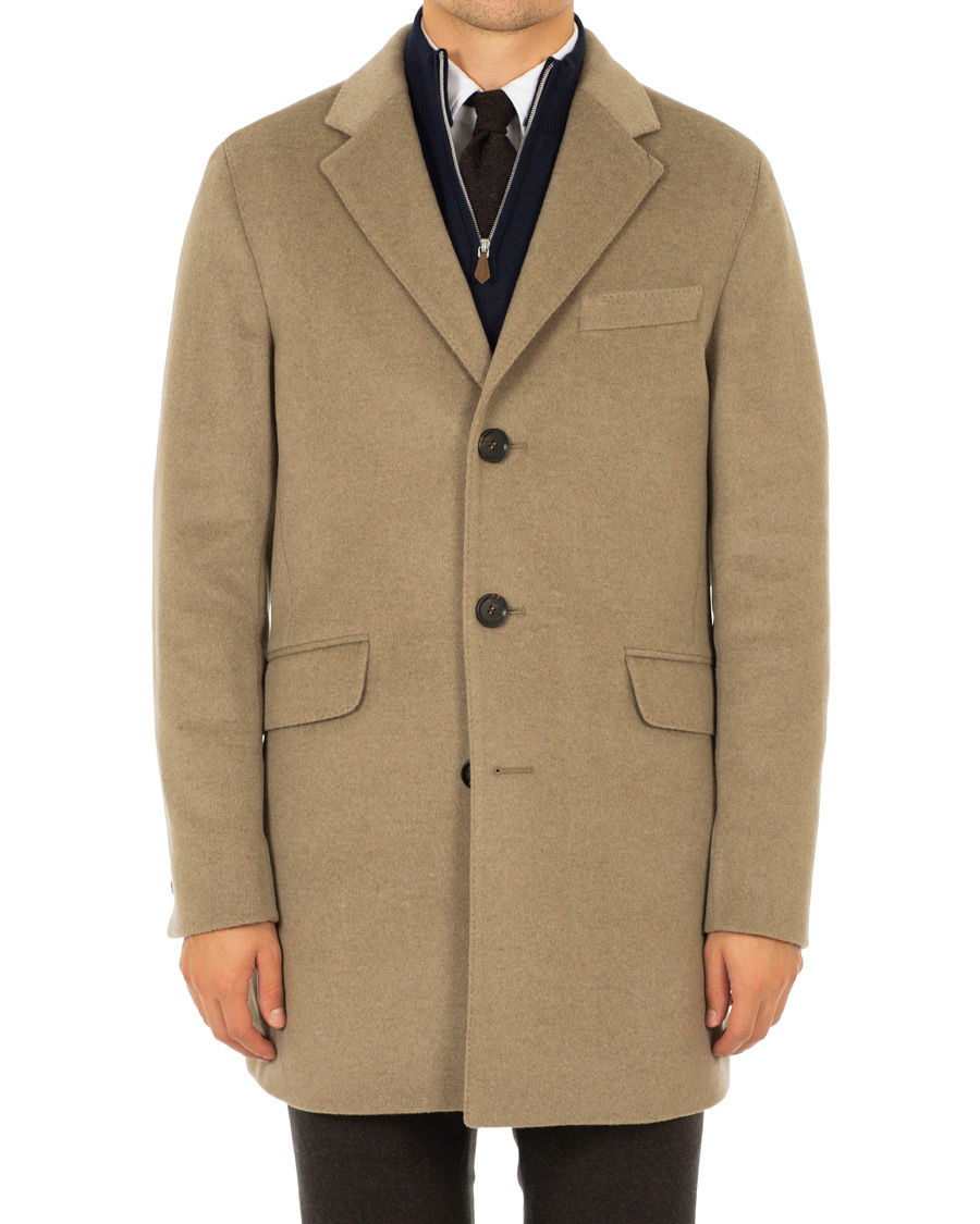 Heren | Jassen | Oscar Jacobson | Saks Wool/Cashmere Coat Beige