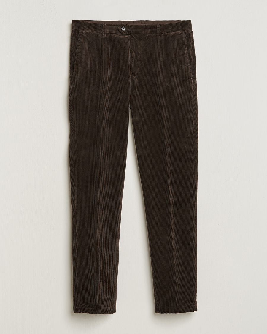 Heren | Broeken | Oscar Jacobson | Denz Corduroy Trousers Dark Brown