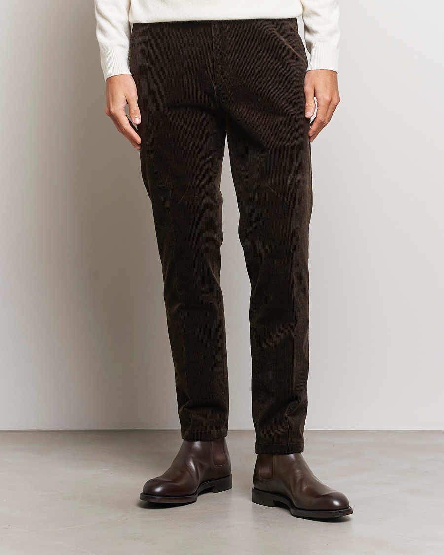 Heren | Broeken | Oscar Jacobson | Denz Corduroy Trousers Dark Brown