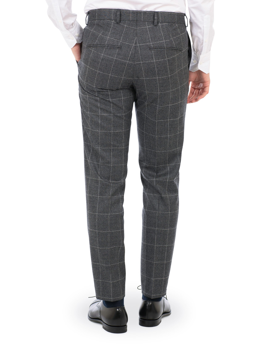 Heren | Pakken | Oscar Jacobson | Egel Super 120 Wool Vitale Barberis Check Suit Grey