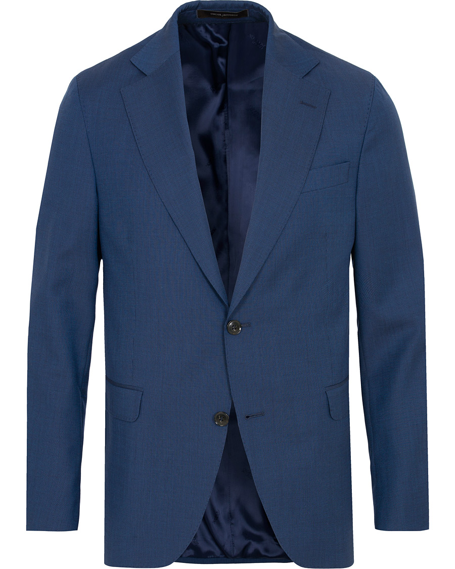 Heren | Blazers | Oscar Jacobson | Fogerty Wool Blazer Blue