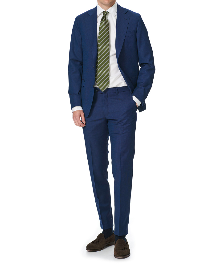 Heren | Blazers | Oscar Jacobson | Fogerty Wool Blazer Blue