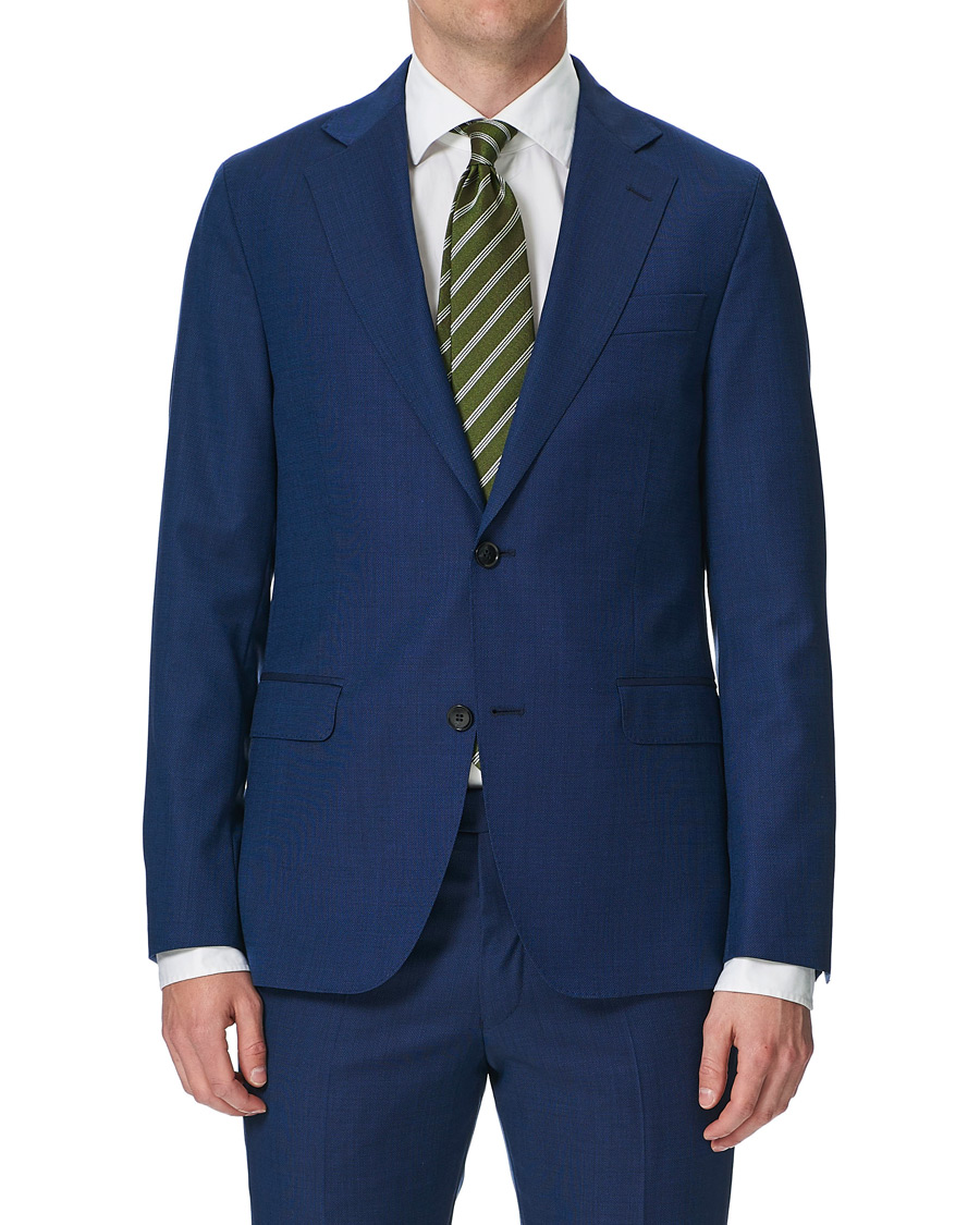 Heren | Blazers | Oscar Jacobson | Fogerty Wool Blazer Blue