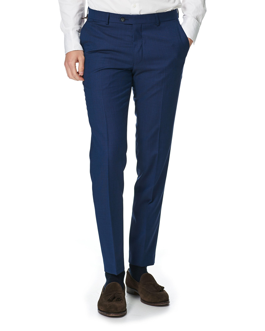 Heren | Broeken | Oscar Jacobson | Denz Wool Trousers Blue