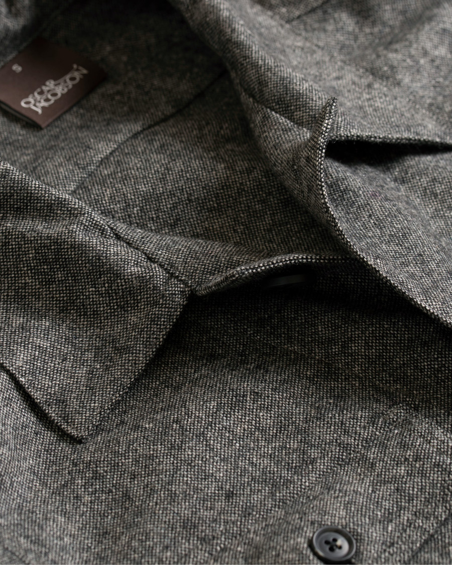 Heren | Jassen | Oscar Jacobson | Helge Shirt Jacket Salt & Pepper