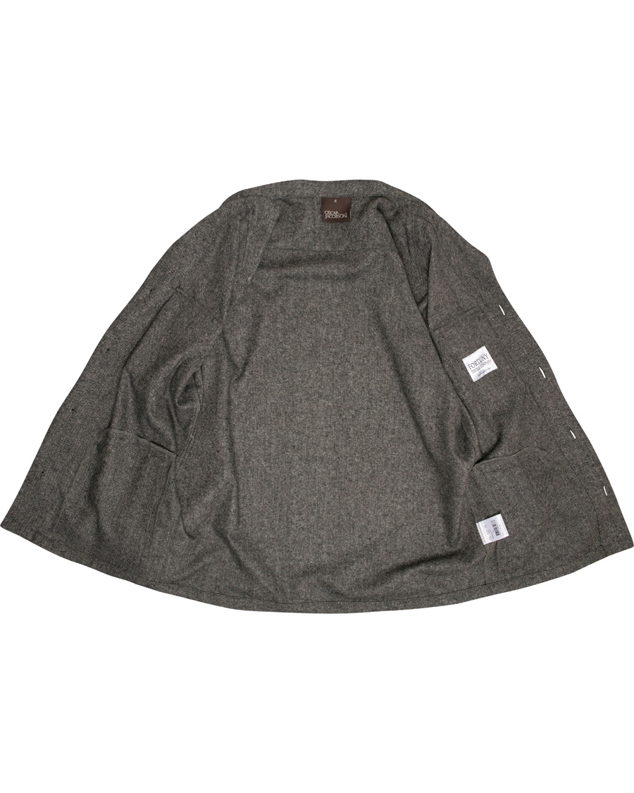 Heren | Jassen | Oscar Jacobson | Helge Shirt Jacket Salt & Pepper