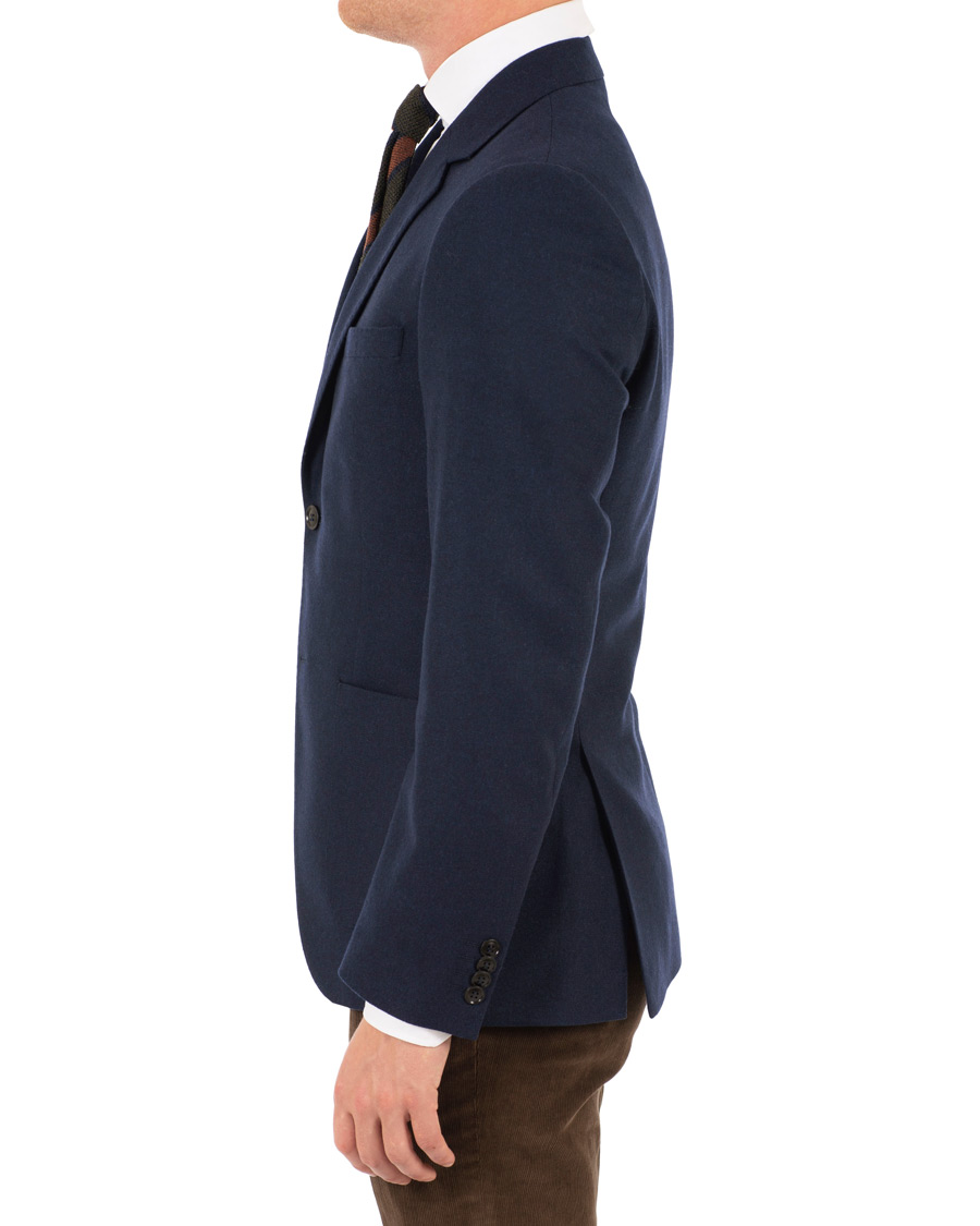 Heren | Blazers | Tiger of Sweden | Jamot Flannel Patch Pocket Blazer Navy