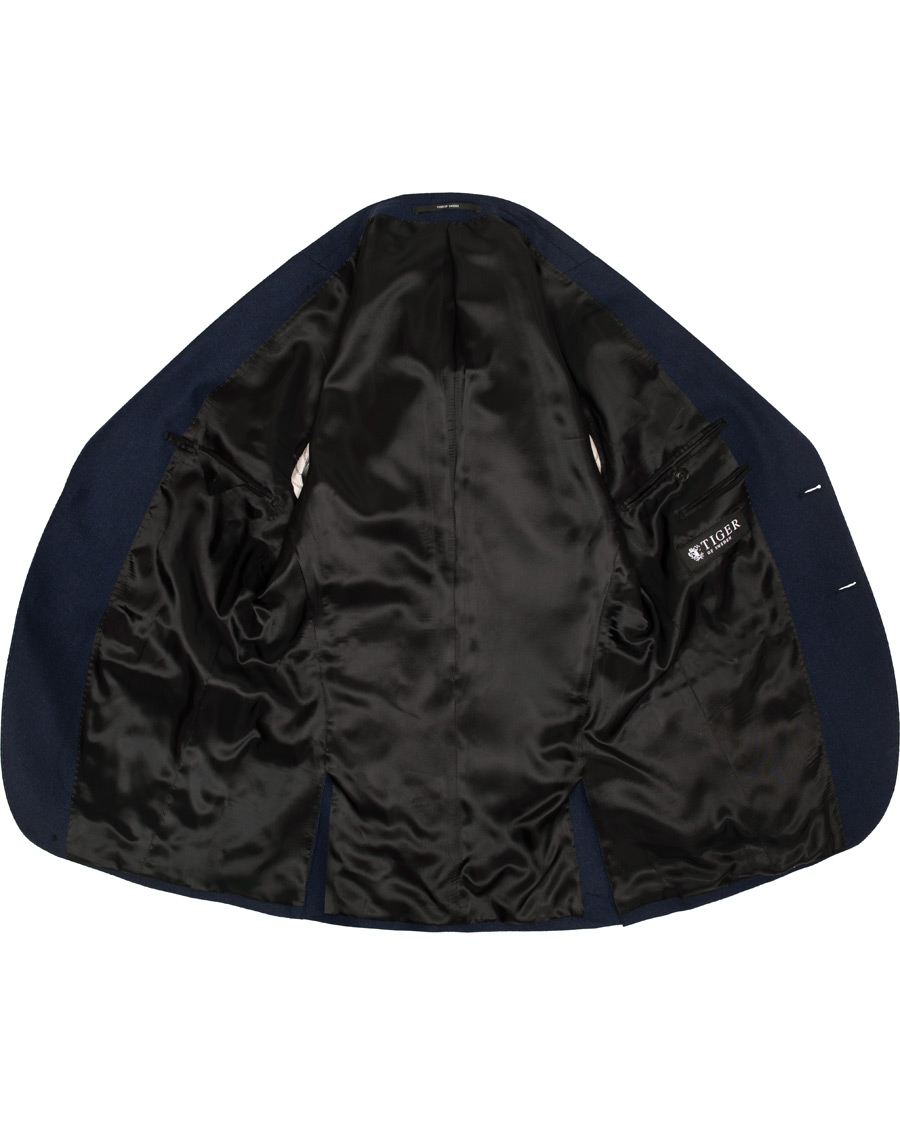 Heren | Blazers | Tiger of Sweden | Jamot Flannel Patch Pocket Blazer Navy