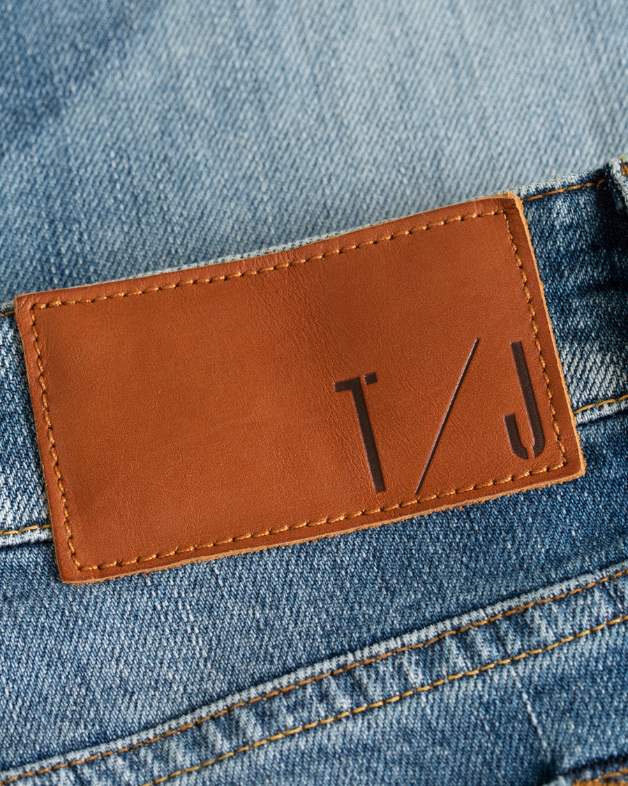 Heren | Jeans | Tiger of Sweden Jeans | Straight Lone Stretch Jeans Mid Blue