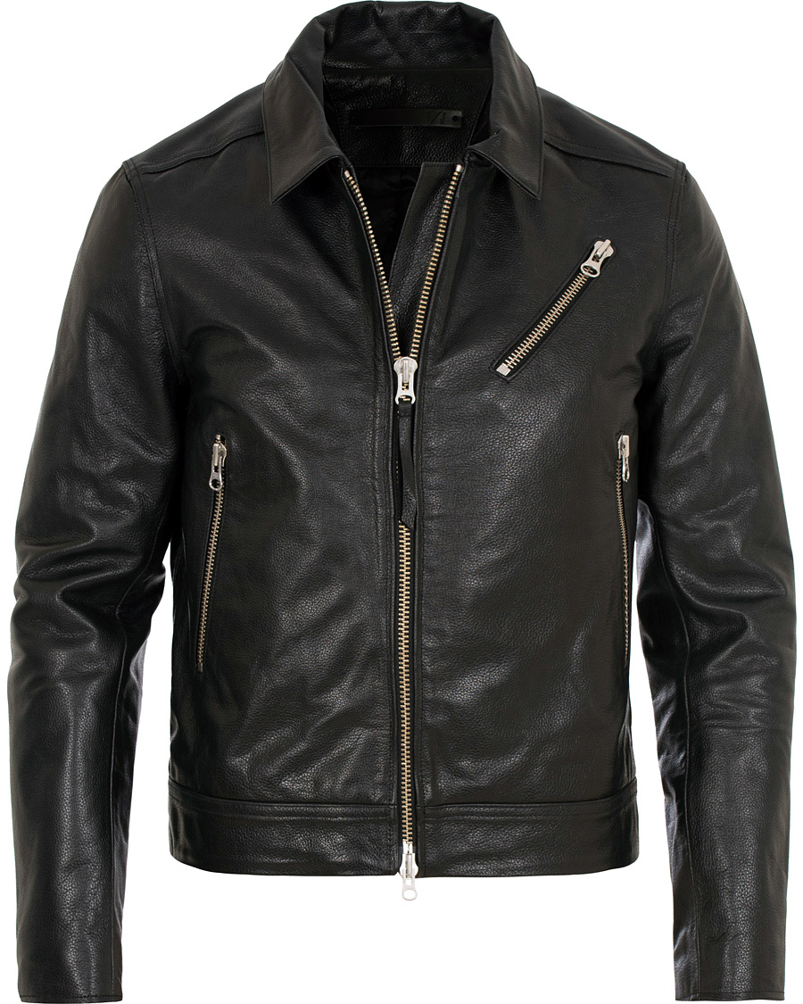 Heren | Jassen | Tiger of Sweden Jeans | Tracker Leather Jacket Black