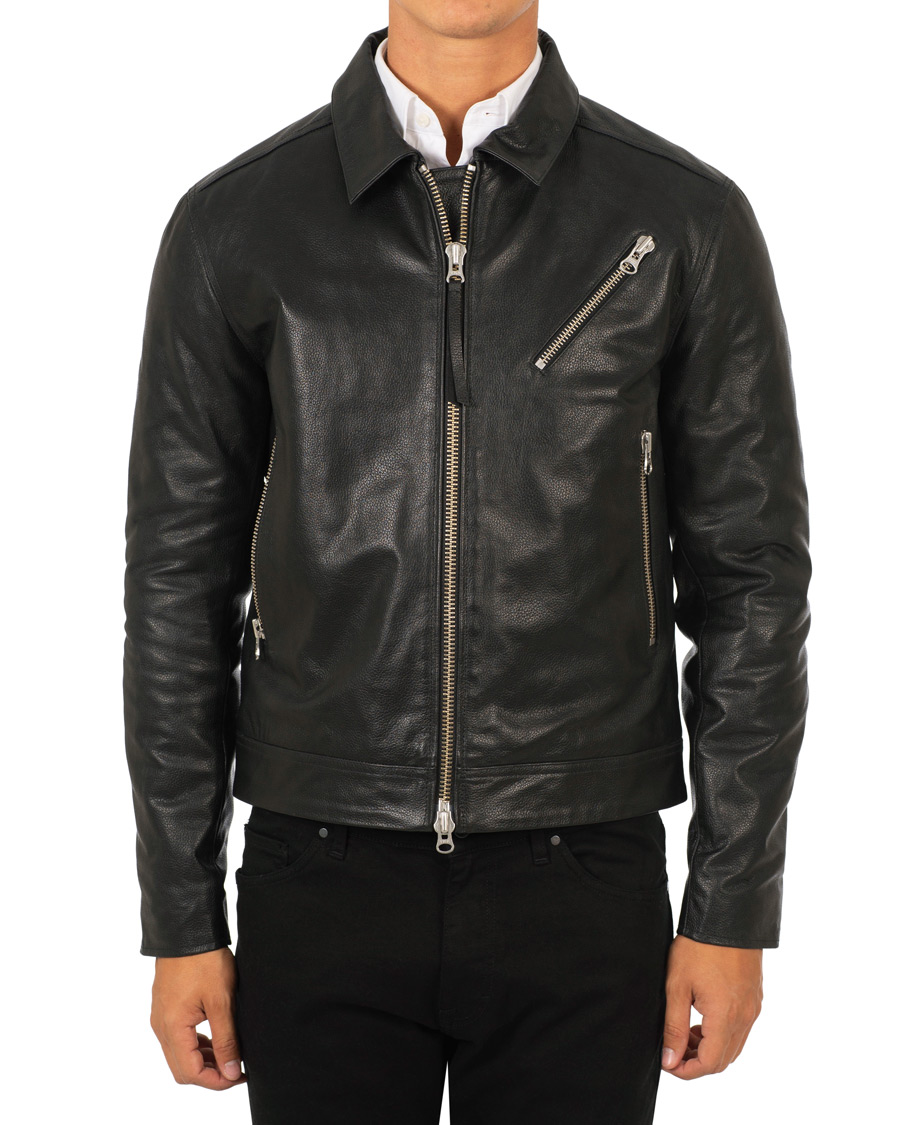 Heren | Jassen | Tiger of Sweden Jeans | Tracker Leather Jacket Black