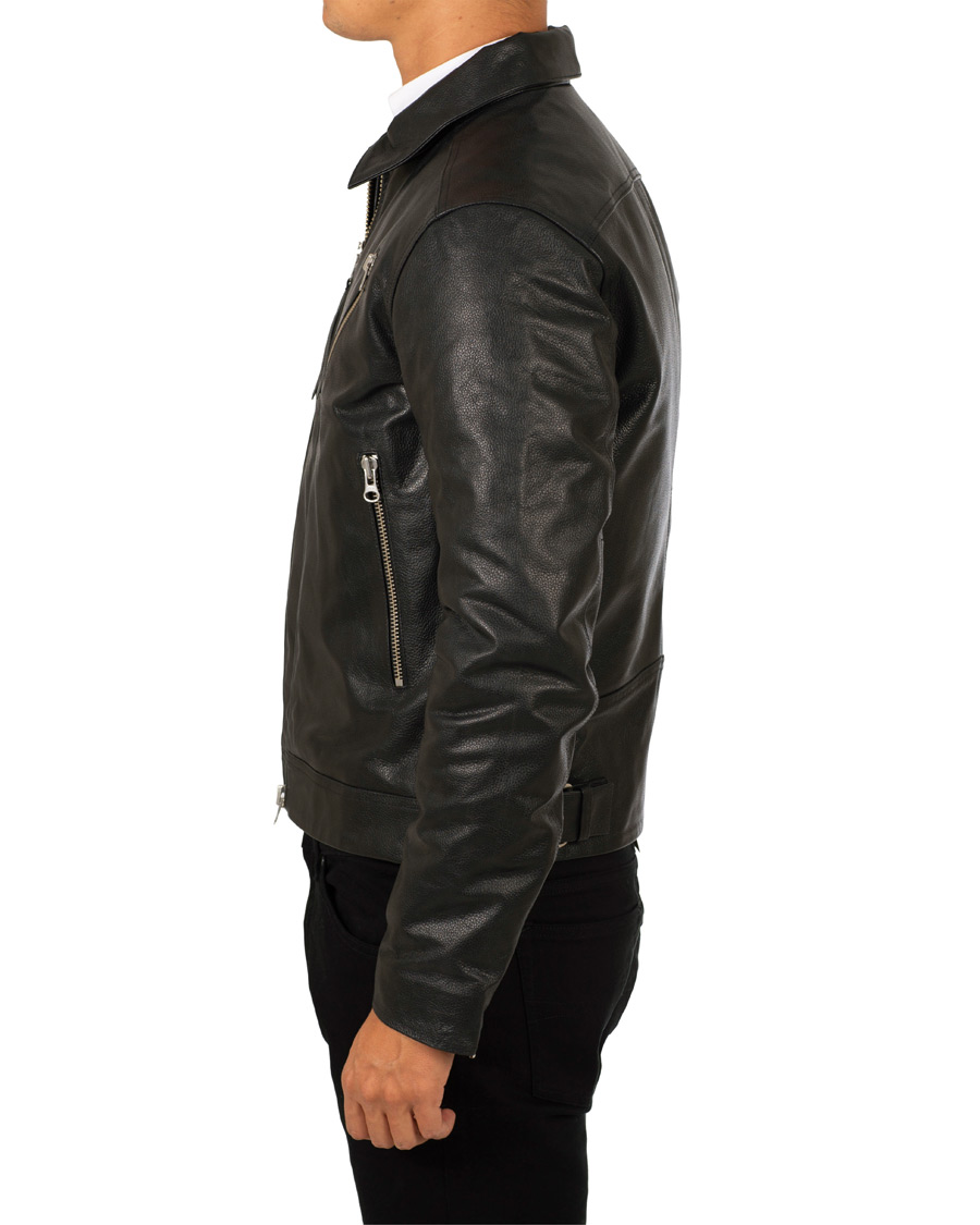 Heren | Jassen | Tiger of Sweden Jeans | Tracker Leather Jacket Black