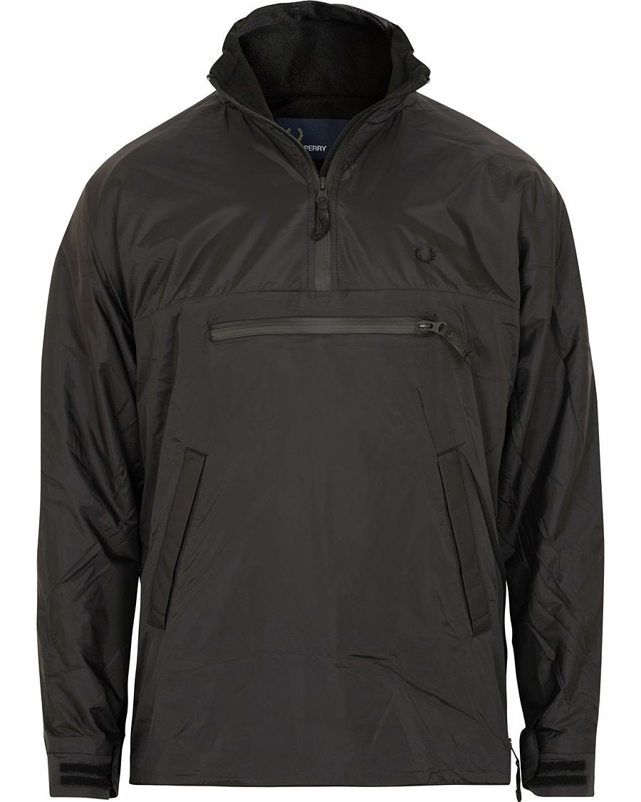 Heren | Jassen | Fred Perry | Half Zip Hooded Jacket Black