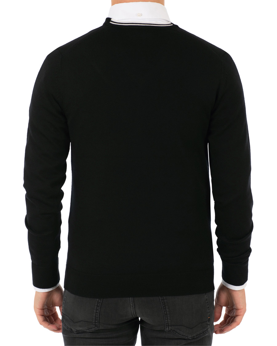 Heren | Truien | Fred Perry | Merino Wool V-Neck Pullover Black