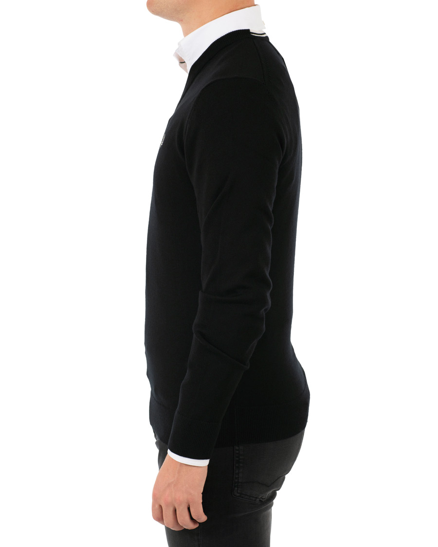 Heren | Truien | Fred Perry | Merino Wool V-Neck Pullover Black