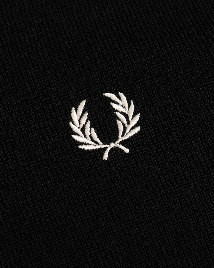 Heren | Truien | Fred Perry | Merino Wool V-Neck Pullover Black