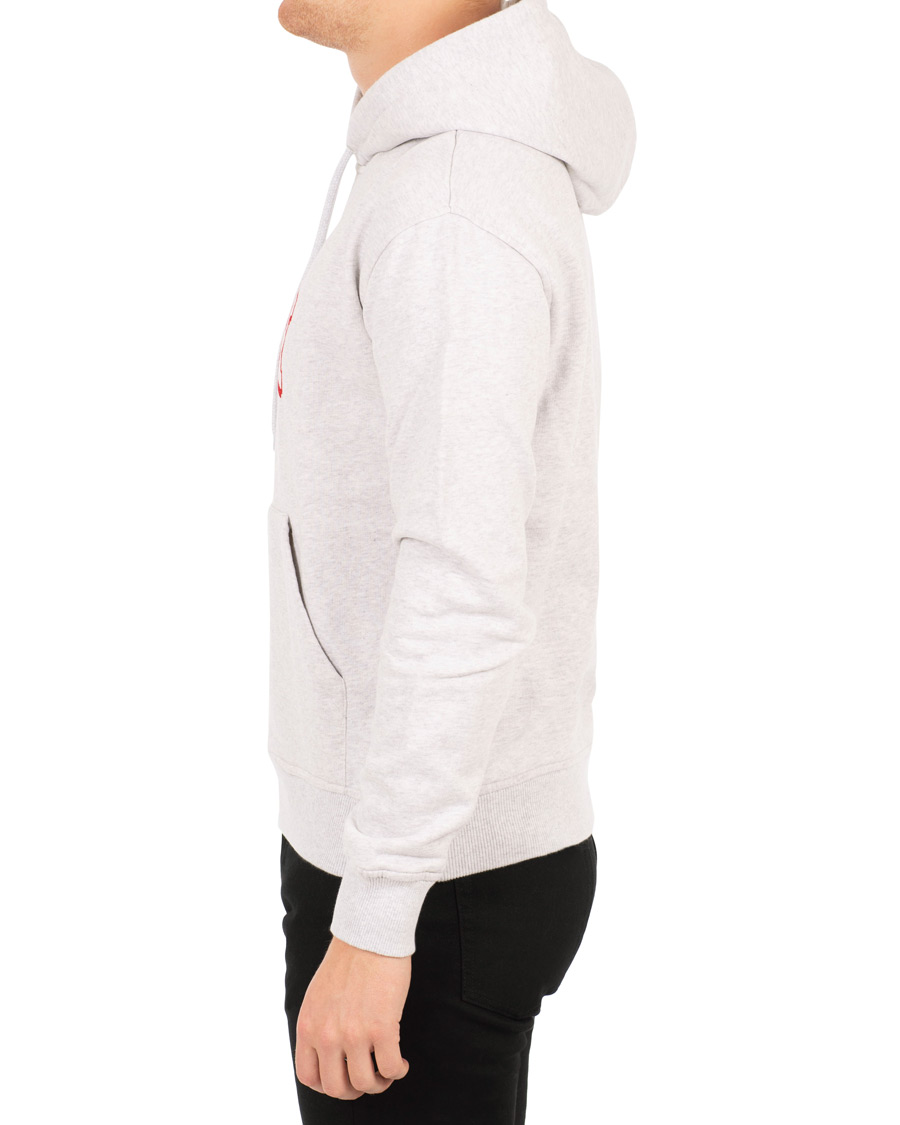 Heren | Truien | AMI | Family Flocked Print Hoodie Heather Grey