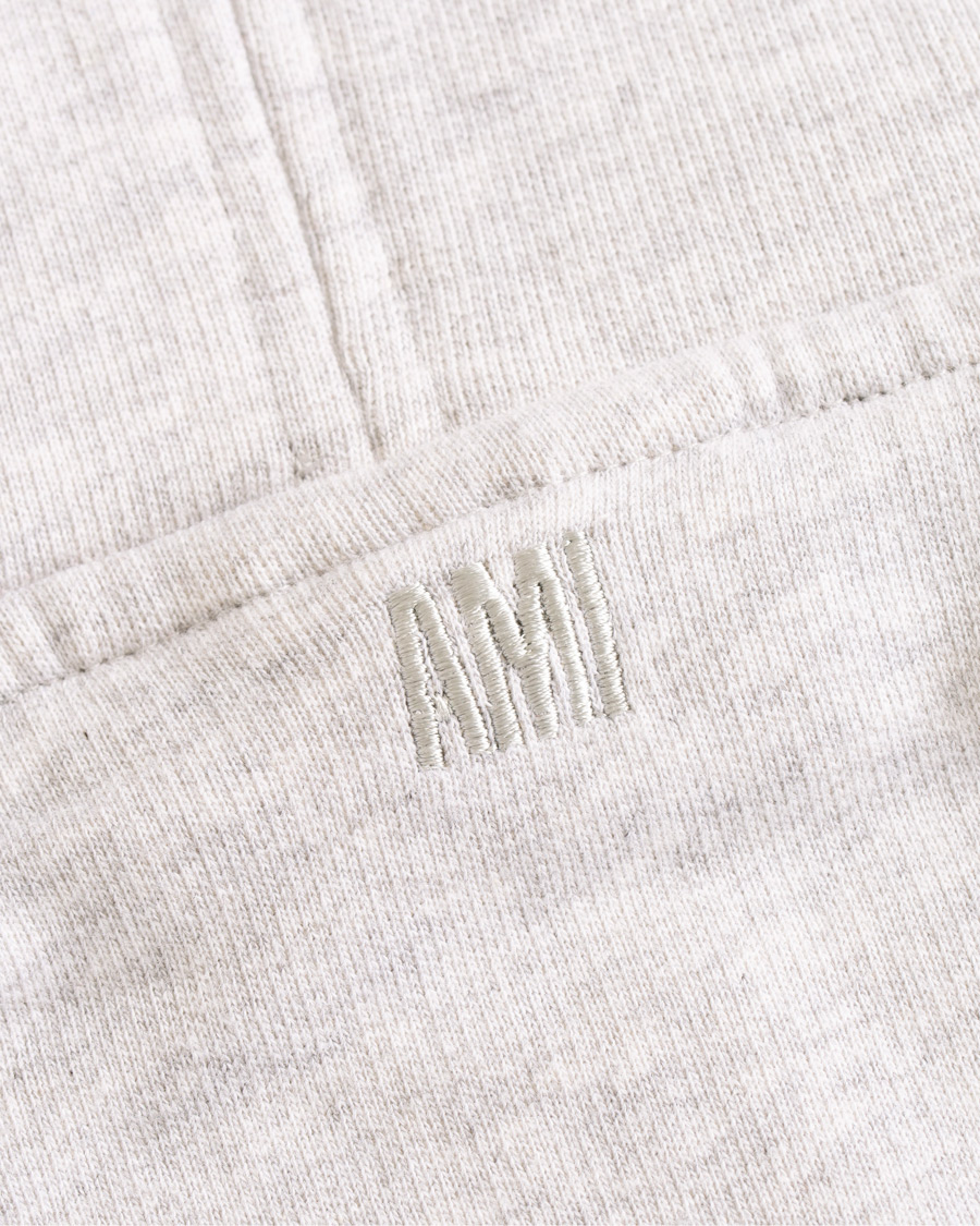 Heren | Truien | AMI | Family Flocked Print Hoodie Heather Grey