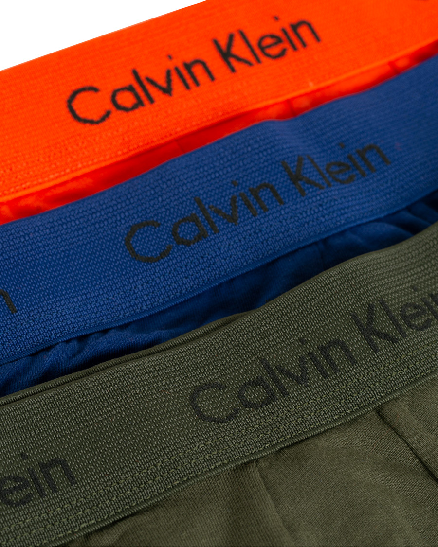 Heren | Ondergoed | Calvin Klein | Cotton Stretch 3-Pack Low Rise Trunk Orange/Blue/Green