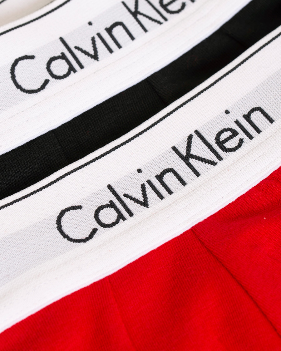 Heren | Ondergoed | Calvin Klein | Modern Cotton Stretch 2-Pack Trunk Red/Black