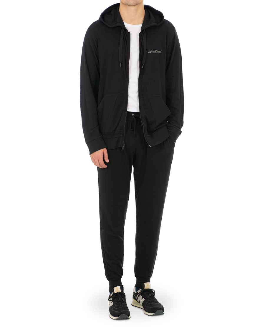 Heren | Truien | Calvin Klein | Modal Full Zip Hoodie Black