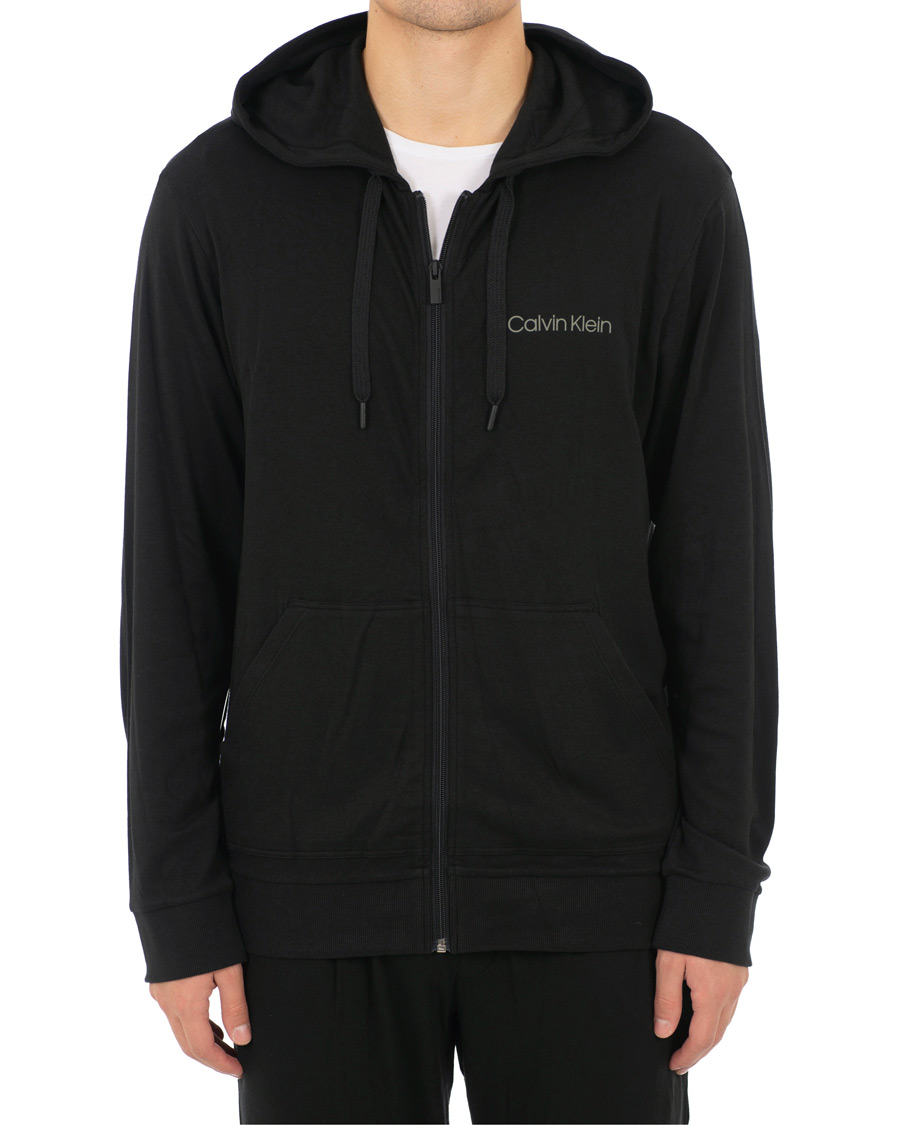 Heren | Truien | Calvin Klein | Modal Full Zip Hoodie Black