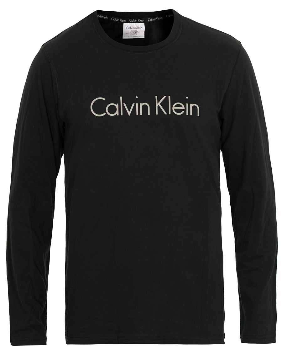 Heren | T-shirts | Calvin Klein | Logo Long Sleeve Tee Black