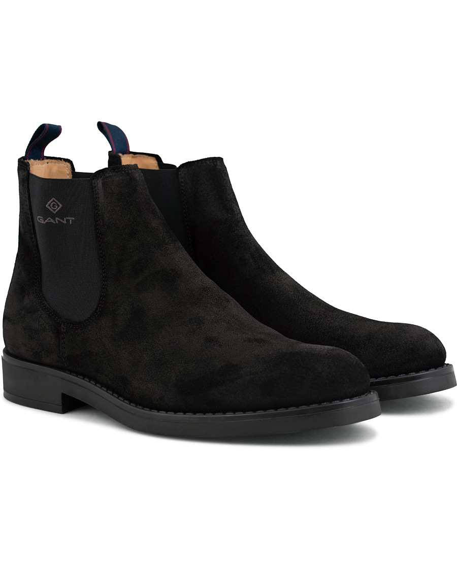 Heren | GANT Oscar Chelsea Boot Black Suede | GANT | Oscar Chelsea Boot Black Suede