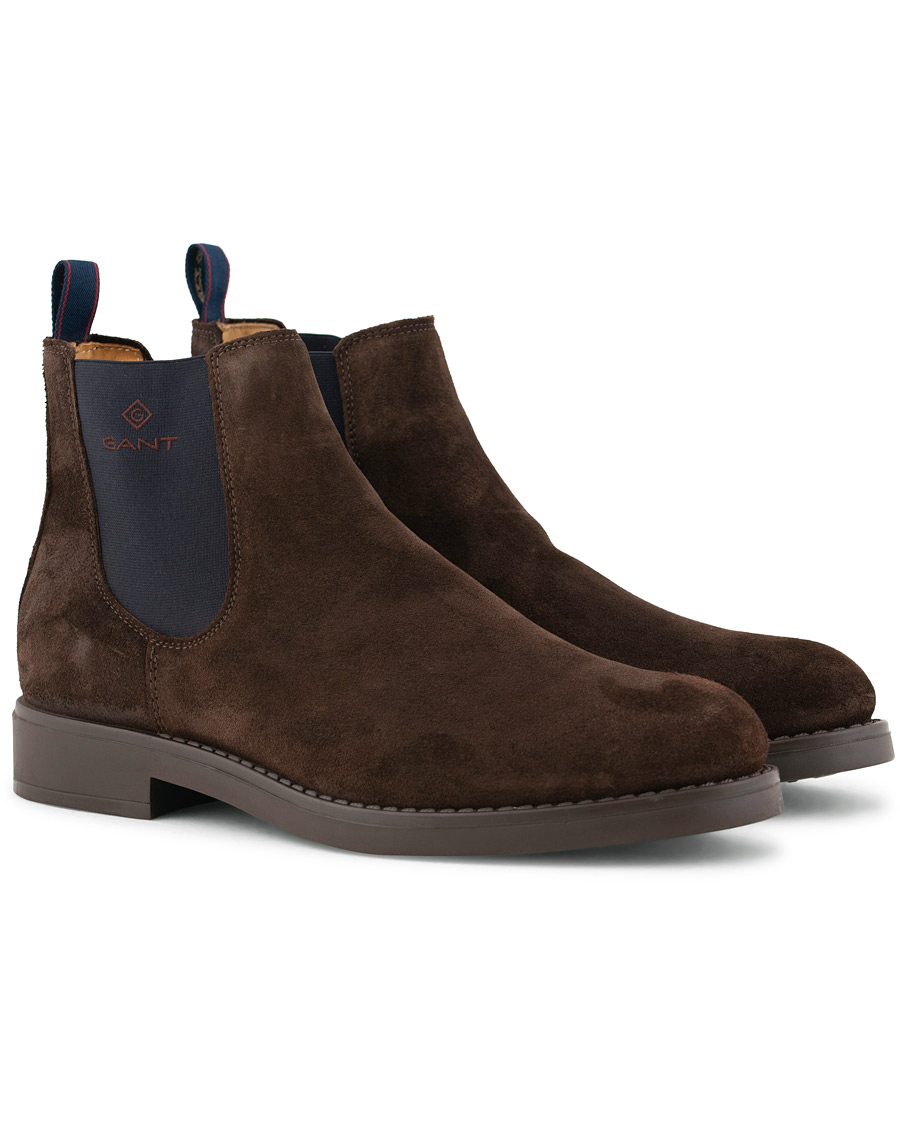 Heren | GANT Oscar Chelsea Boot Dark Brown Suede | GANT | Oscar Chelsea Boot Dark Brown Suede