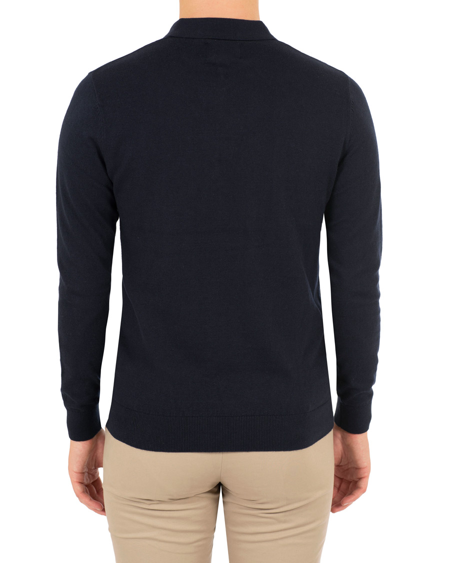 Heren | Truien | Lexington | Riley Knitted Rugger Deep Marine Blue