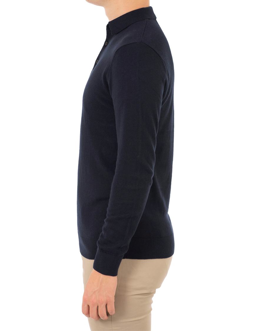 Heren | Truien | Lexington | Riley Knitted Rugger Deep Marine Blue
