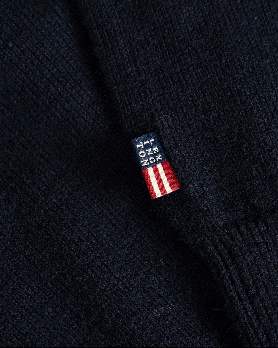Heren | Truien | Lexington | Riley Knitted Rugger Deep Marine Blue