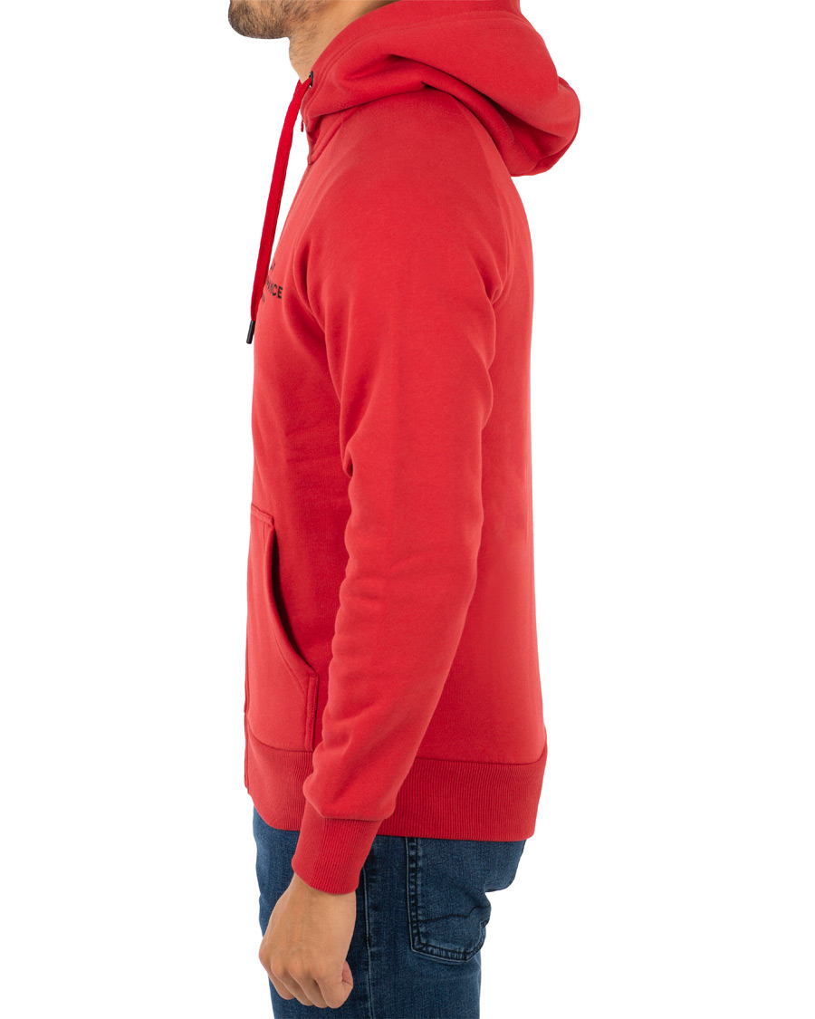 Heren | Truien | Peak Performance | Logo Zip Hoodie Red