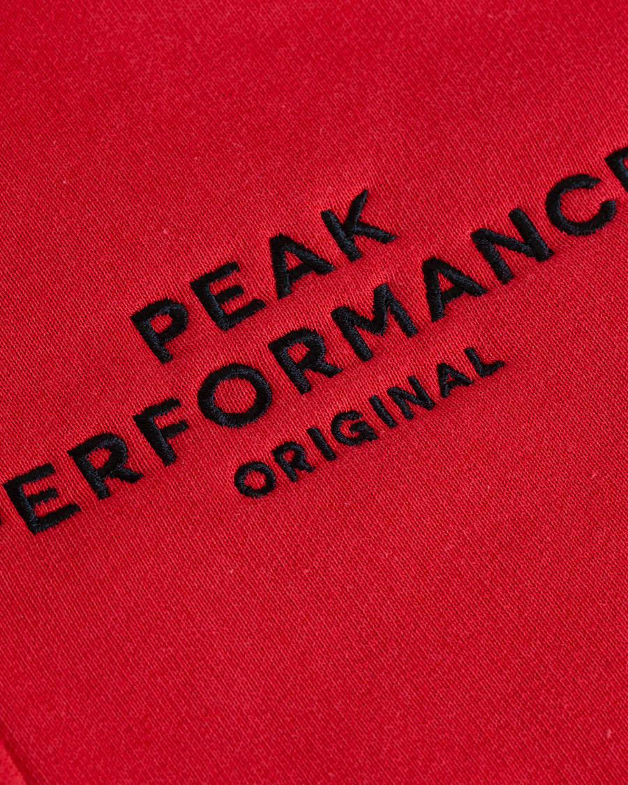 Heren | Truien | Peak Performance | Logo Zip Hoodie Red