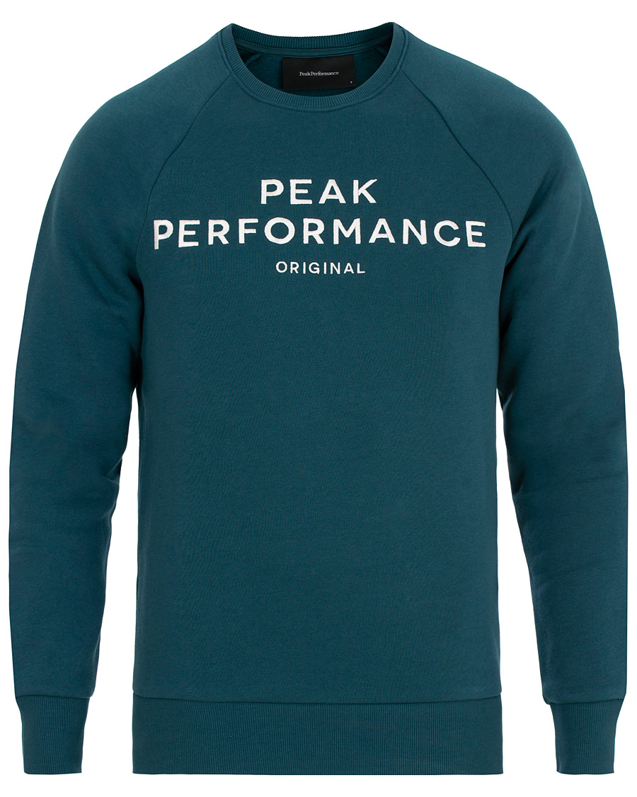 Heren | Truien | Peak Performance | Logo Crew Neck Sweatshirt Teal Extreme
