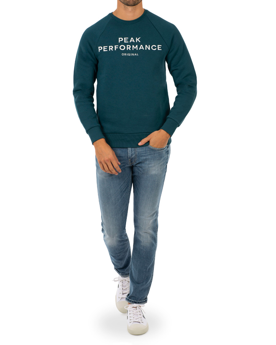Heren | Truien | Peak Performance | Logo Crew Neck Sweatshirt Teal Extreme