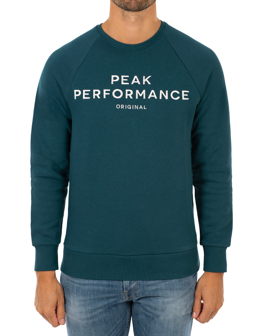 Heren | Truien | Peak Performance | Logo Crew Neck Sweatshirt Teal Extreme