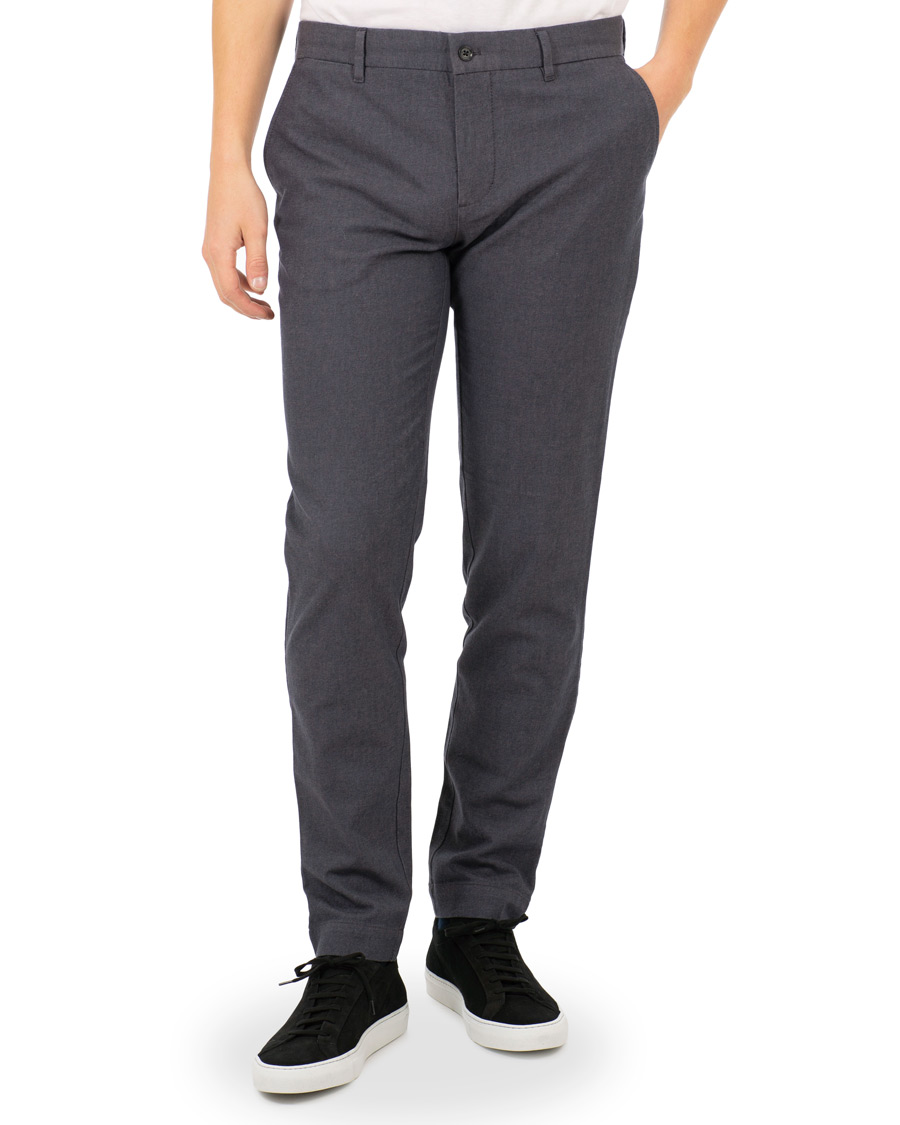 Heren | Broeken | J.Lindeberg | Chaze Flannel Twill Trousers Midnight