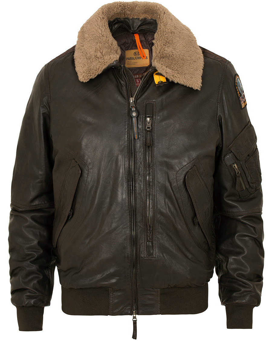 Heren | Jassen | Parajumpers | Josh Leather Jacket Dark Brown