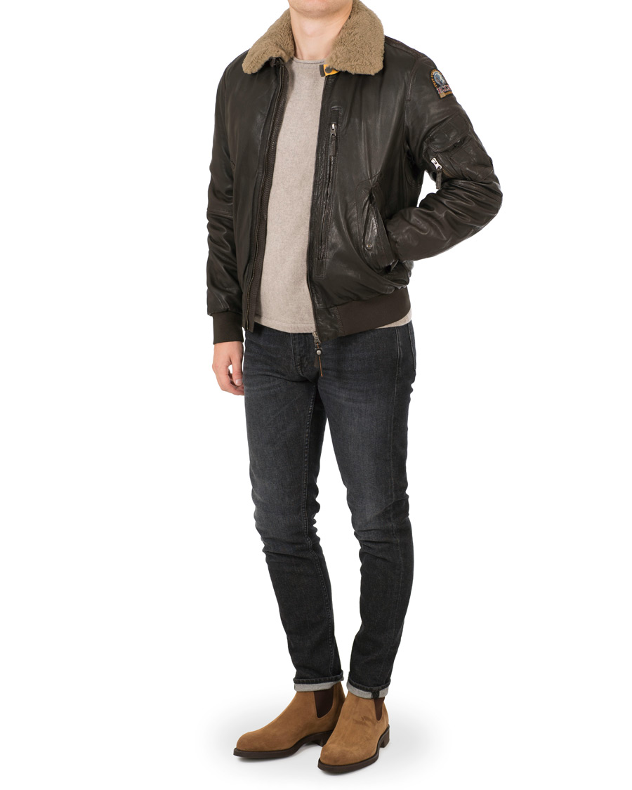 Heren | Jassen | Parajumpers | Josh Leather Jacket Dark Brown