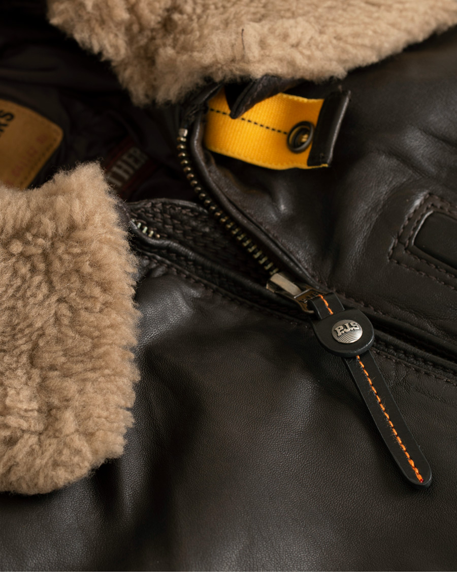Heren | Jassen | Parajumpers | Josh Leather Jacket Dark Brown