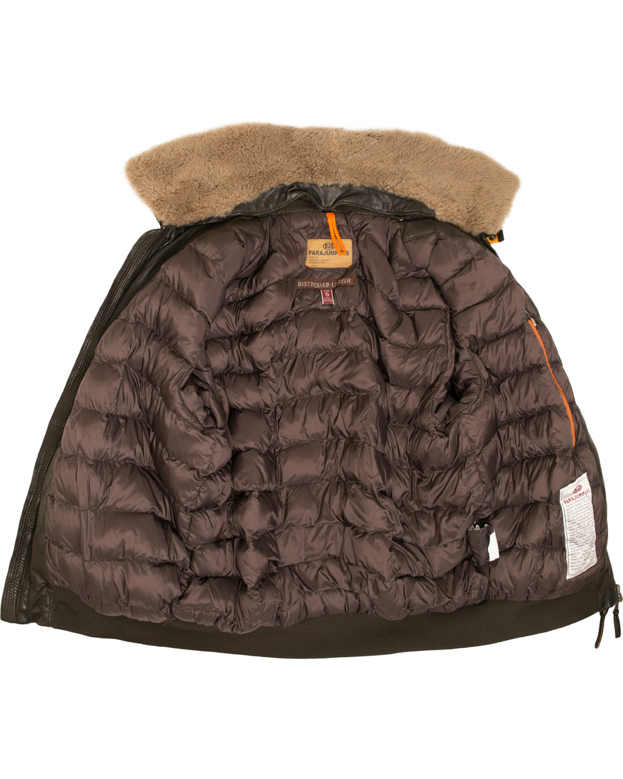 Heren | Jassen | Parajumpers | Josh Leather Jacket Dark Brown