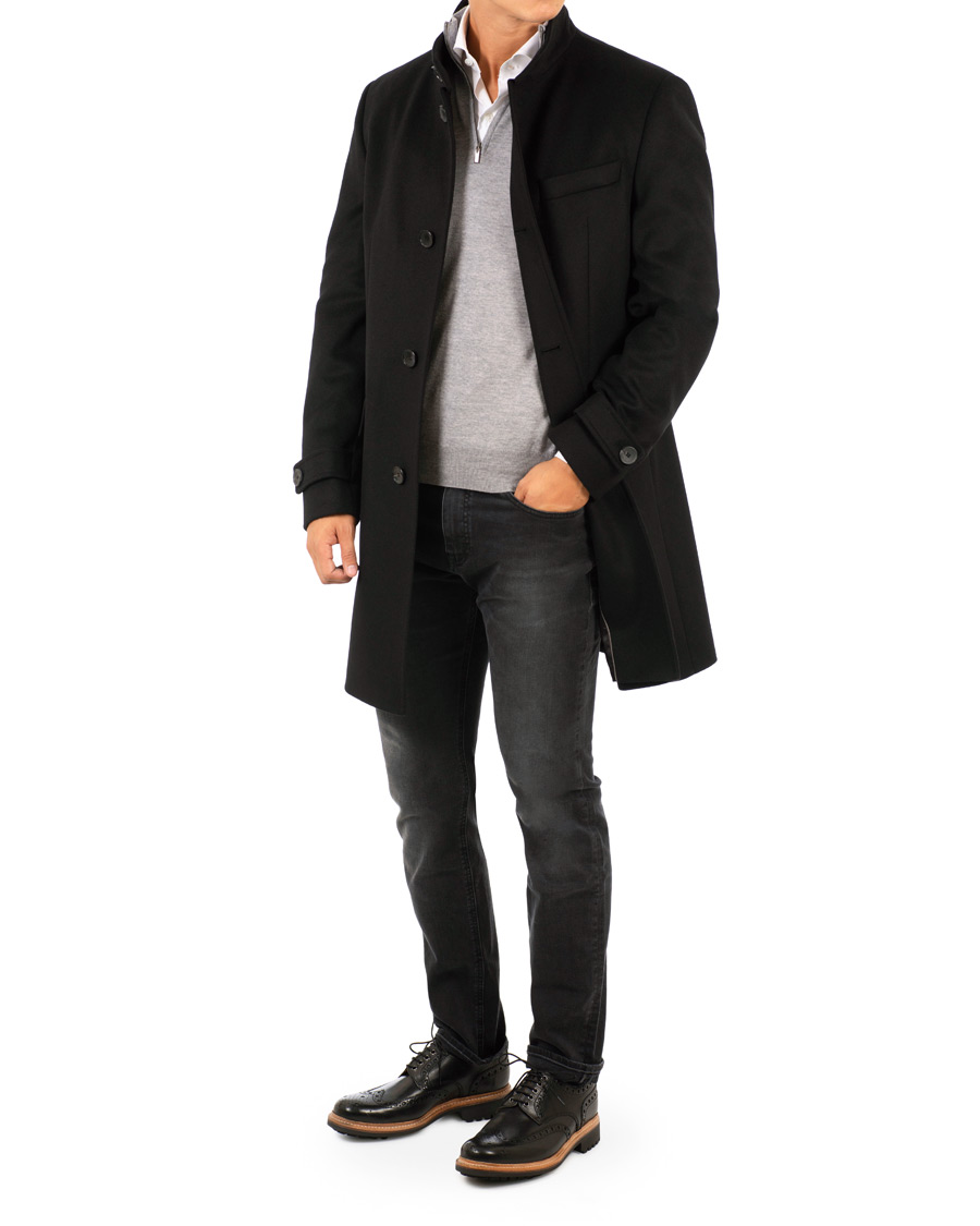Heren | Jassen | BOSS BLACK | BOSS Sintrax Wool/Cashmere Coat Black