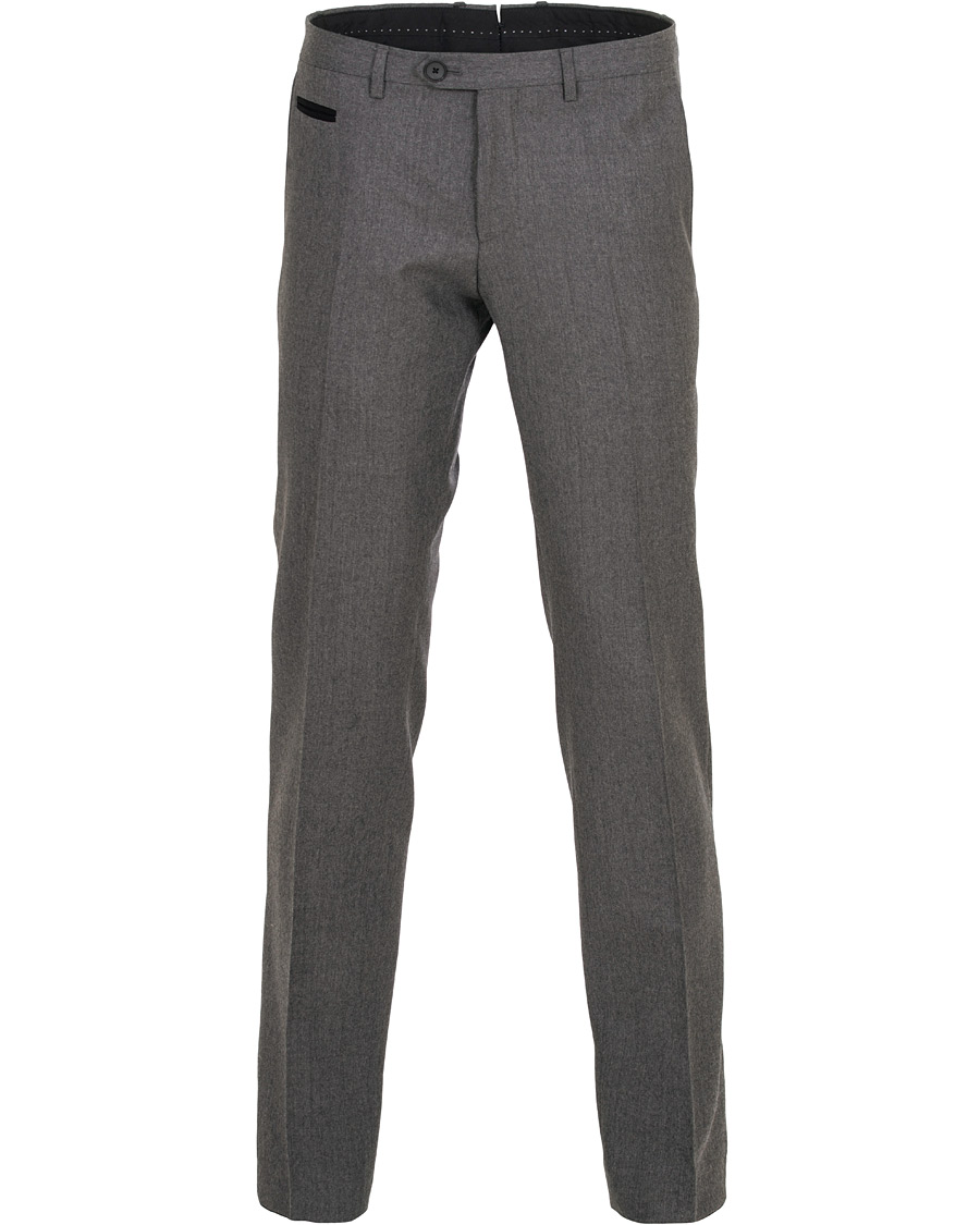 Heren | Broeken | BOSS BLACK | BOSS Wilhelm Wool Trousers Open Grey