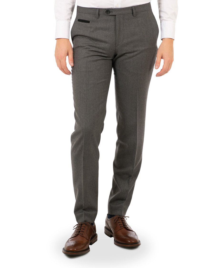 Heren | Broeken | BOSS BLACK | BOSS Wilhelm Wool Trousers Open Grey