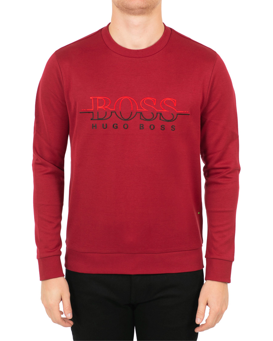 Heren | Truien | BOSS GREEN | BOSS Athleisure Salbo Crew Neck Sweatshirt Rhubarb Red