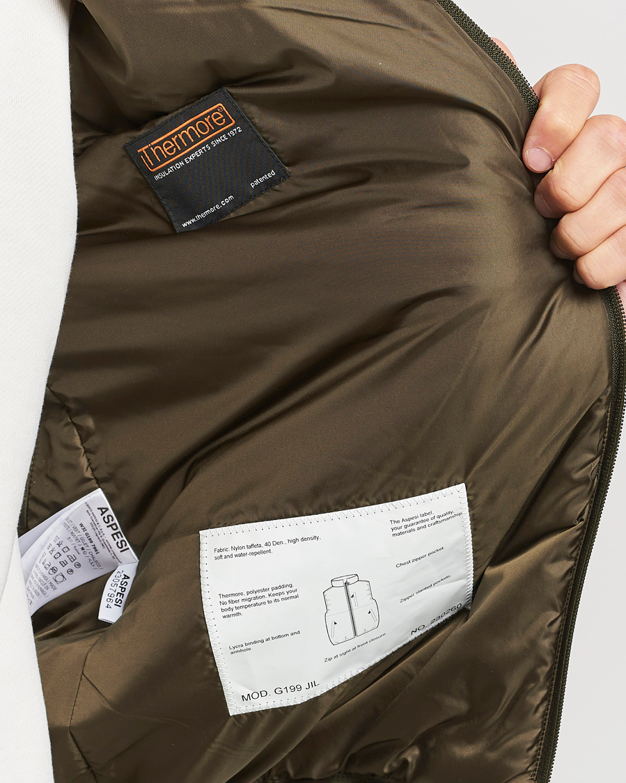 Heren | Jassen | Aspesi | Jil Padded Vest Dark Military