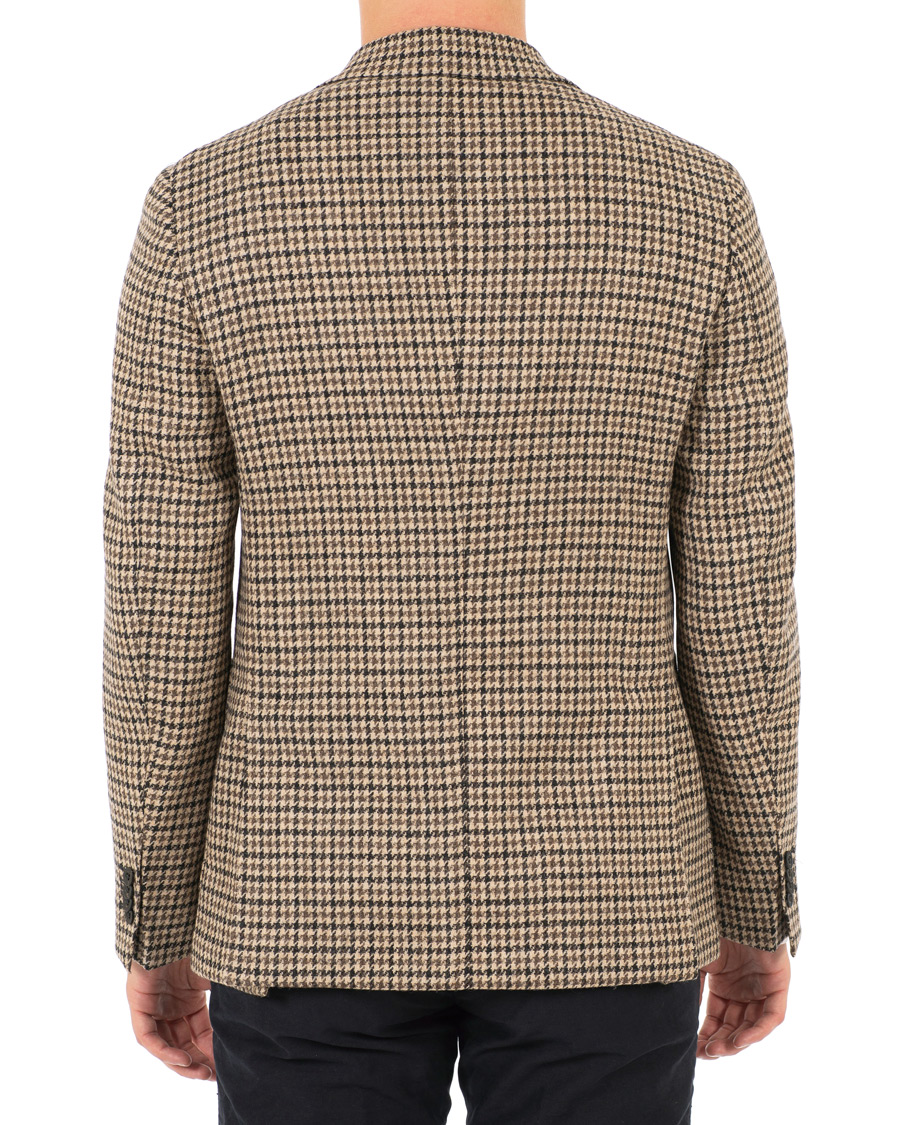 Heren | Blazers | The Gigi | Degas Single Breasted Houndstooth Tweed Blazer Brown