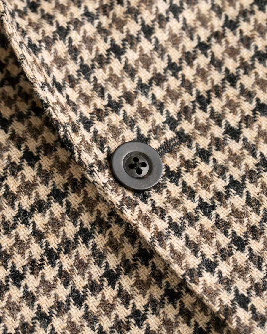Heren | Blazers | The Gigi | Degas Single Breasted Houndstooth Tweed Blazer Brown