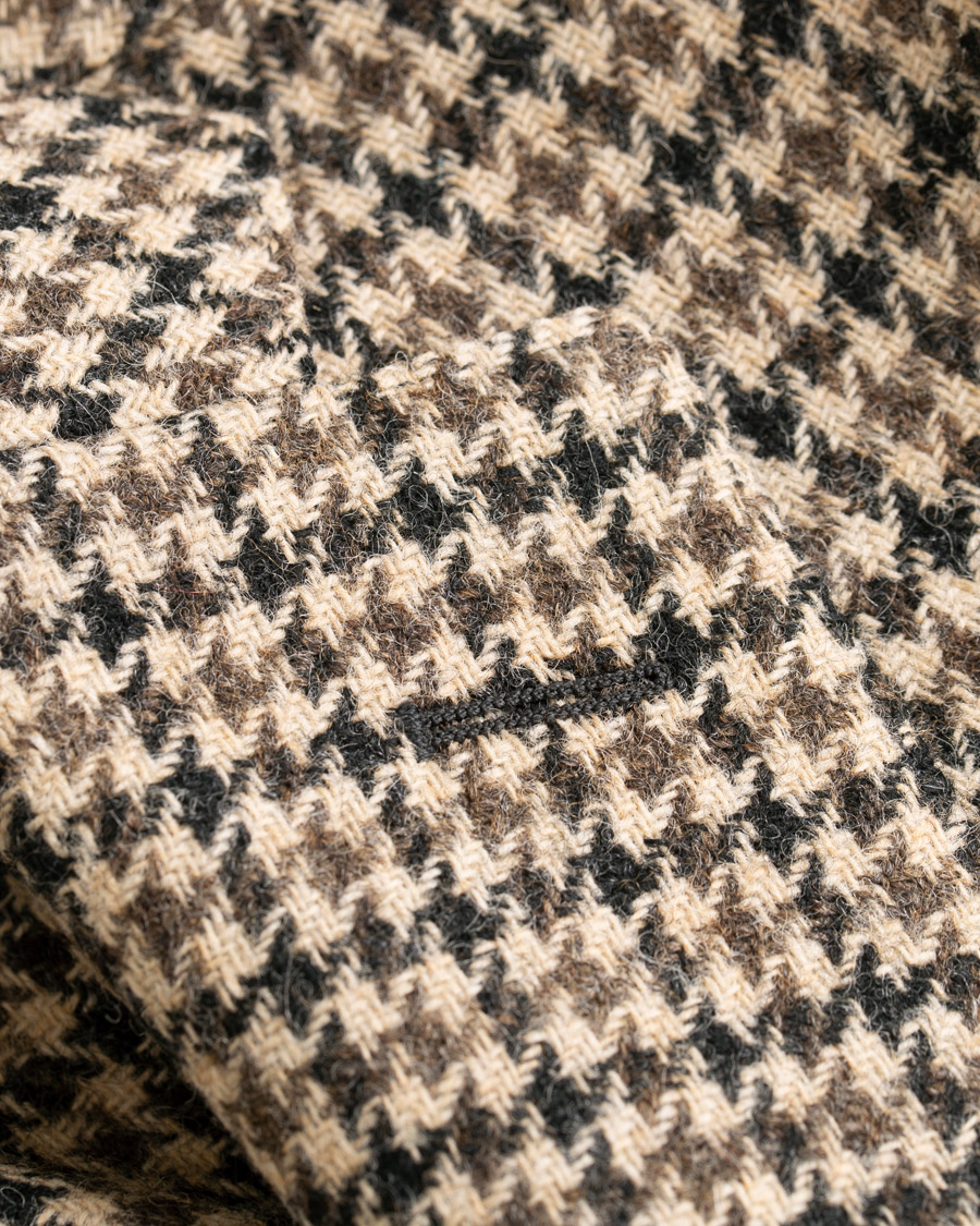Heren | Blazers | The Gigi | Degas Single Breasted Houndstooth Tweed Blazer Brown